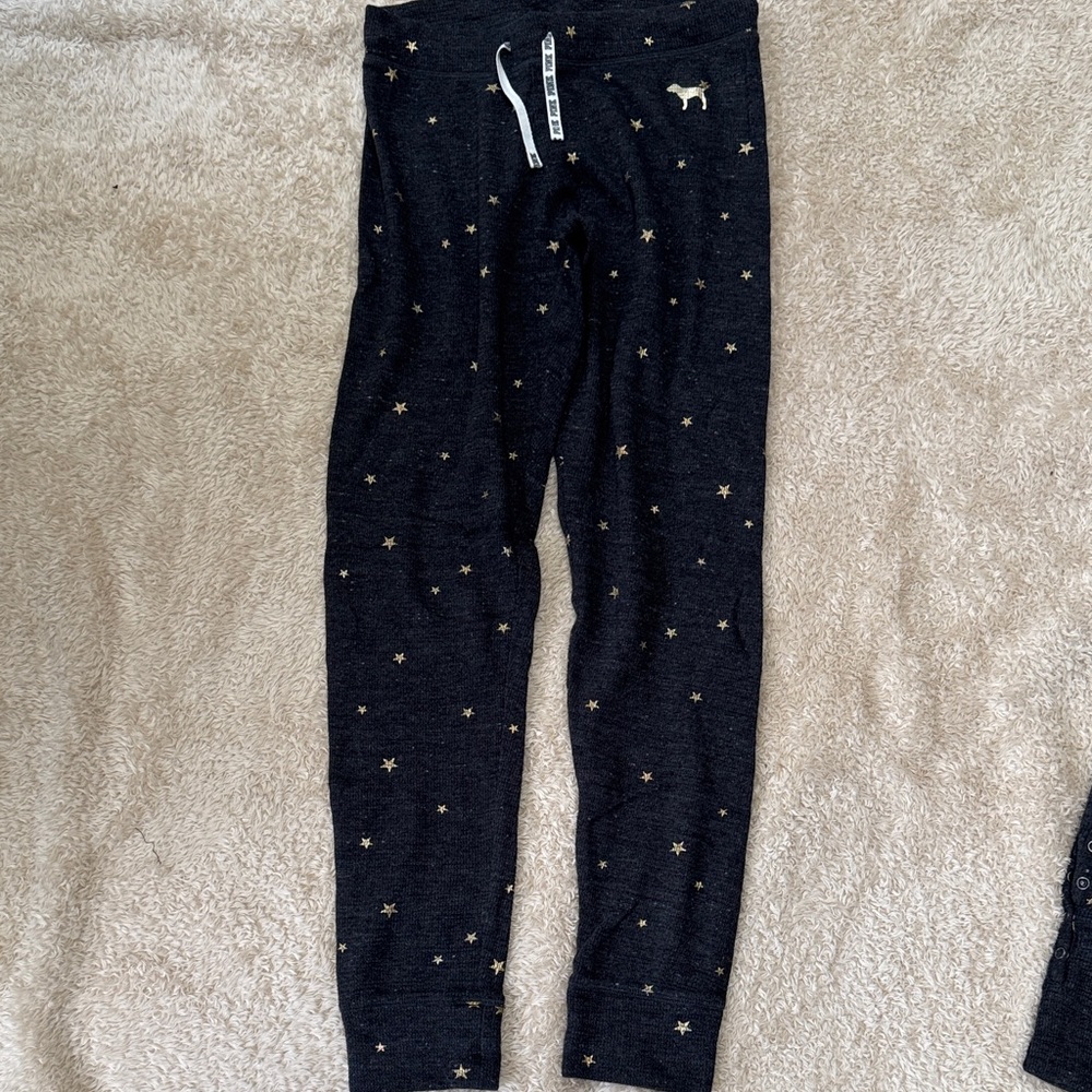 VS Pink Waffle Knit PJ Lounge Pants - Picture 2 of 3